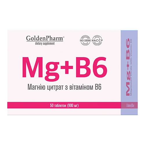 Magnesium  citrate with Vitamin B6 tablets №50